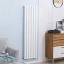 HOMCOM 46 x 160cm Double Panel Vertical Radiator, Water-filled Heater, White