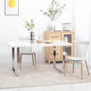 HOMCOM 160 cm Rectangular Dining Table Kitchen Table for 6-8 People White