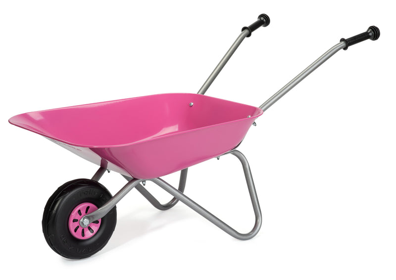Rolly Toys Child's Pink Metal Wheelbarrow