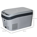 HOMCOM 12 Volt Car Refrigerator 24L Portable Compressor Cooler Fridge Freezer