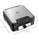HOMCOM 4 Slice Waffle Maker w/ Deep Cooking Plate Adjustable Temperature1200W