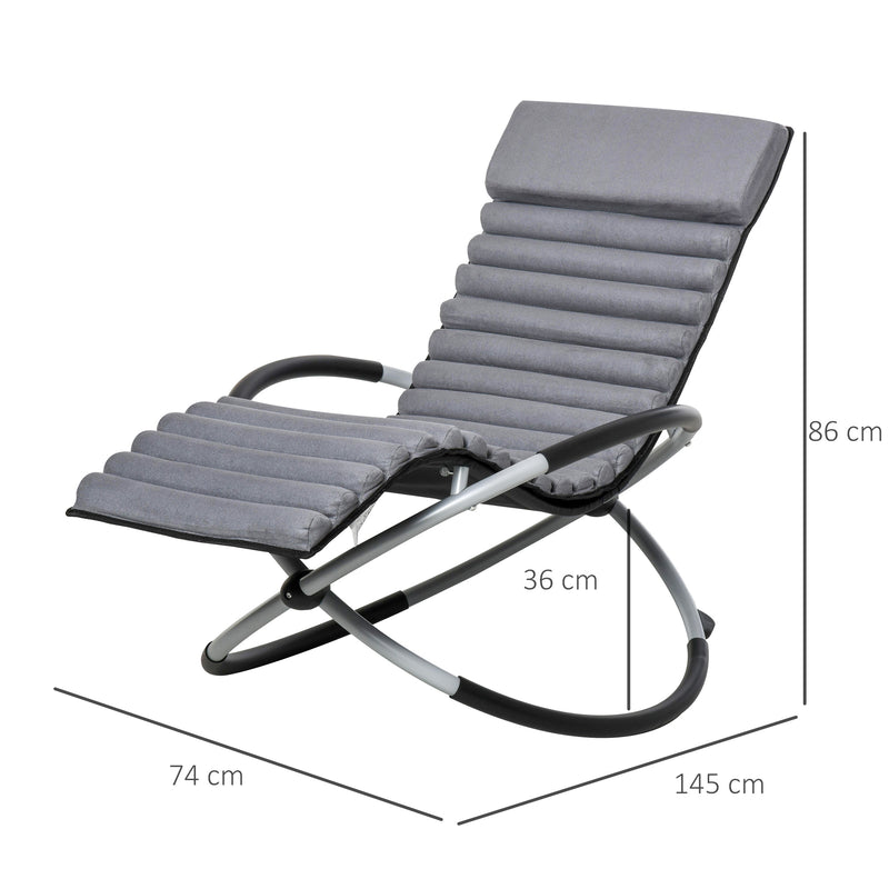 Outsunny Rocking Chair - Grey