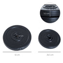 HOMCOM 4 Piece Dumbell Barbell Plate Set 2 x 5kg and 2 x 10kg for Home Gym