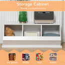 HOMCOM 3 Compartments Storage Cabinet for Living Room, Nursery Room, Hallway