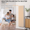 HOMCOM 46 x 160cm Double Panel Vertical Radiator, Water-filled Heater, White