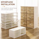 HOMCOM 20-Pair Portable Shoe Cabinet, Folding Shoe Storage Organizer for Hallway