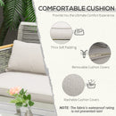 Outsunny 4 PCS Patio PE Rattan Outdoor Sofa Set, Conservatory Furniture Set