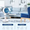 HOMCOM 28 Inch Height Adjustable Air Circulator Fan 70° Oscillating 9 Setting