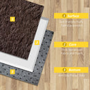 HOMCOM Brown Fluffy Area Rug Shaggy Carpet for Living Room, Bedroom, 120x200cm