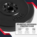 HOMCOM 4 Piece Dumbell Barbell Plate Set 2 x 5kg and 2 x 10kg for Home Gym