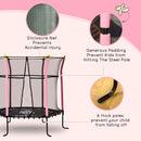 HOMCOM 5.2FT Kids Trampoline w/enclosure Indoor Outdoor for 3-10 Years - Pink