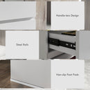 HOMCOM Bedroom Chest of Drawers, High Gloss 5 Drawers Dresser, Drawer Unit