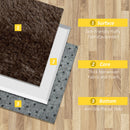 HOMCOM Brown Fluffy Area Rug Shaggy Carpet for Living Room, Bedroom, 90x150cm