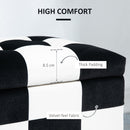 HOMCOM 114 x 47 x 47cm Velvet Storage Ottoman, Button-tufted Footstool Box
