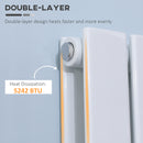 HOMCOM 46 x 160cm Double Panel Vertical Radiator, Water-filled Heater, White