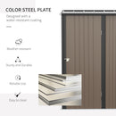 Outsunny Outdoor Storage Shed Steel Garden Shed w/ Lockable Door for Backyard