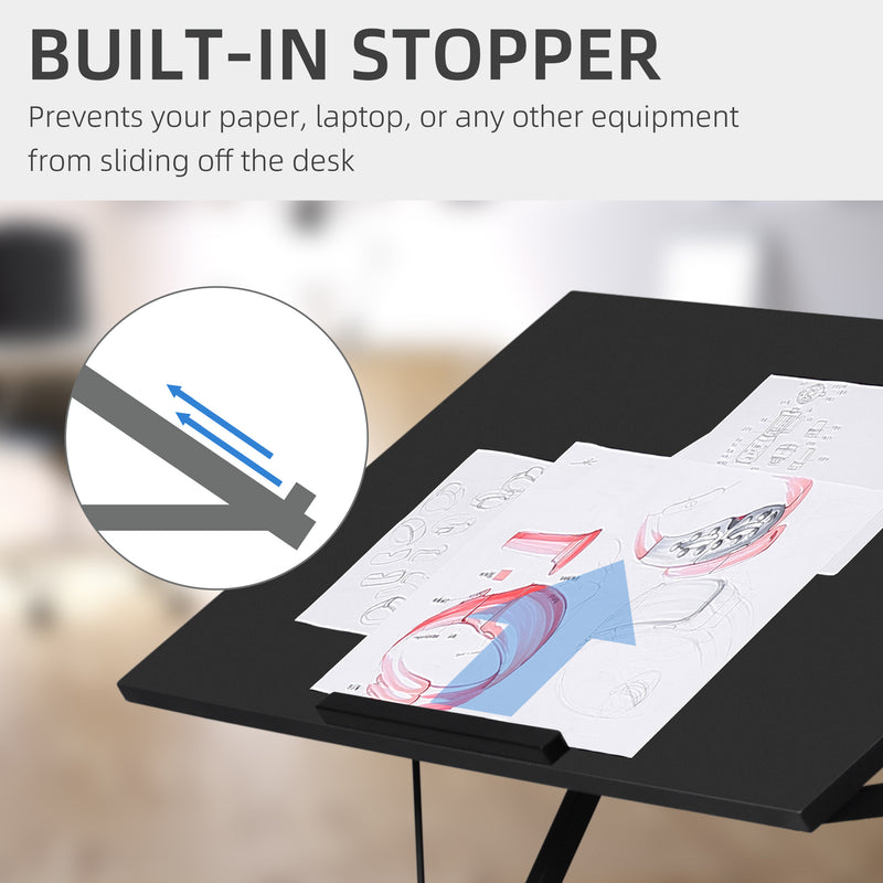 Vinsetto Adjustable Laptop Stand Tilt Writing Desk Workstation w/ Stopper