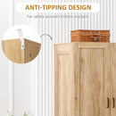 HOMCOM 2 Door Wardrobe with 2 Drawers and Hanging Rail for Bedroom