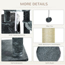 PawHut 5-Tier Grey Sisal Multi-Level Cat Tree Tower with Scratching Posts