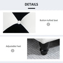 HOMCOM 114 x 47 x 47cm Velvet Storage Ottoman, Button-tufted Footstool Box