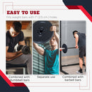 HOMCOM 4 Piece Dumbell Barbell Plate Set 2 x 5kg and 2 x 10kg for Home Gym
