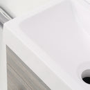 kleankin Bathroom Vanity Unit with Basin, Wall Mounted Wash Stand, Grey