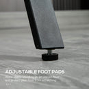 HOMCOM 120 cm Rectangular Breakfast Bar Table for 4 People, Steel Legs, White