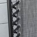 Outsunny 2Pcs Outdoor Patio Folding Chairs, Portable Garden Loungers Grey