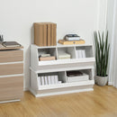 HOMCOM 3 Compartments Storage Cabinet for Living Room, Nursery Room, Hallway