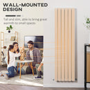 HOMCOM 46 x 160cm Double Panel Vertical Radiator, Water-filled Heater, White