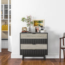 HOMCOM Chest of Drawers, 4 Drawer Storage Cabinet Organiser Bedroom, Grey