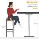 HOMCOM Industrial Bar Stools Set of 2, Kitchen Bar Chairs Home Pub Rustic Brown