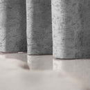 Lewis's Amelia Eyelet Curtains - Crushed Velvet - Silver