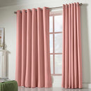 Lewis's Eclipse Blackout Eyelet Curtains - Blush Pink