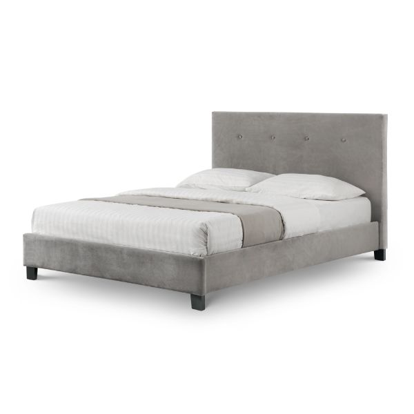 Shoreditch King Bed with Headboard 150cm Grey