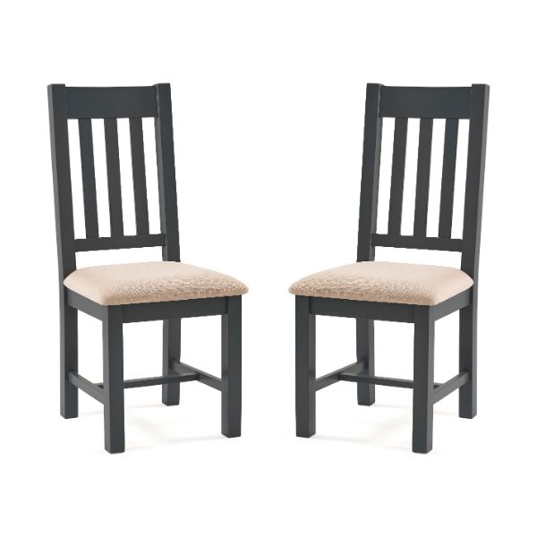 Bordeaux Dining Chairs Dark Grey Set of 2