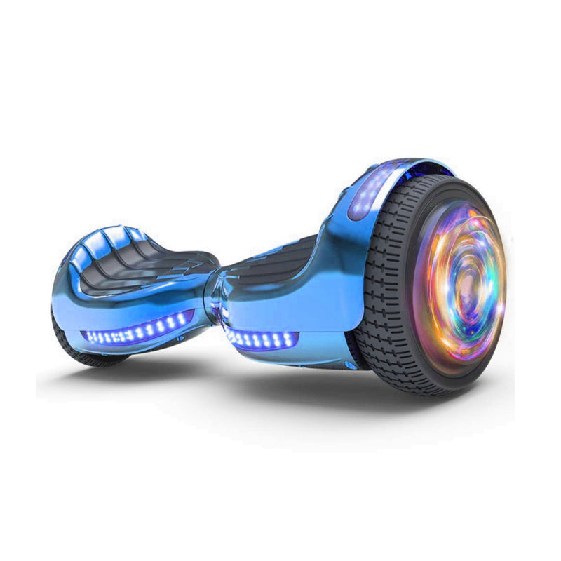 Zimx Hoverboard HB4 With LED Wheels - Chrome Blue