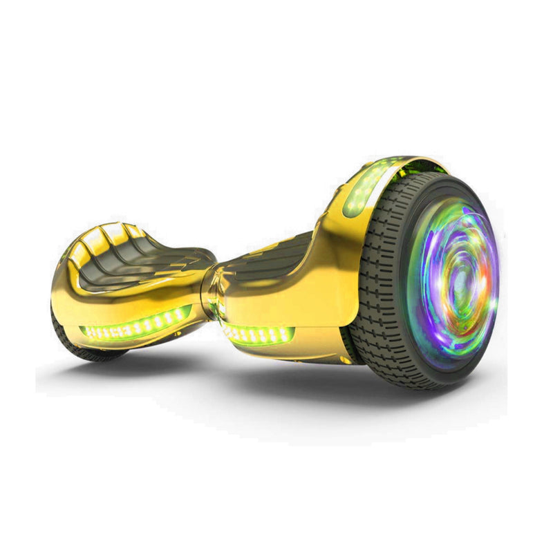 Zimx Hoverboard HB4 With LED Wheels - Chrome Gold