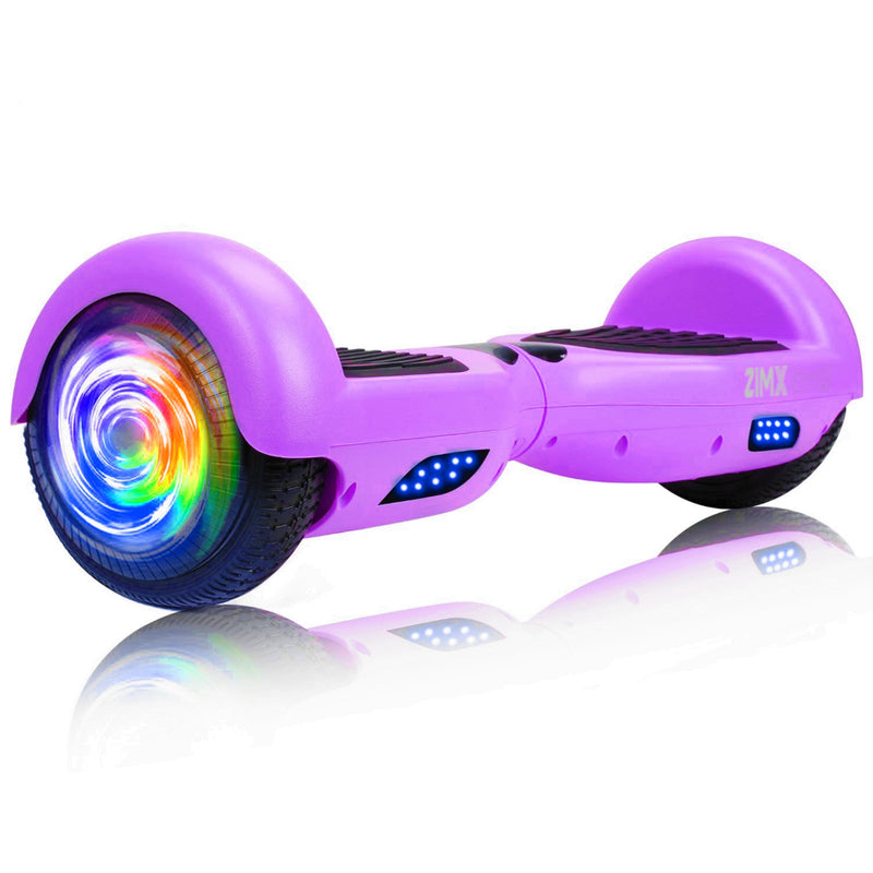 Zimx Hoverboard HB2 With LED Wheels - Purple