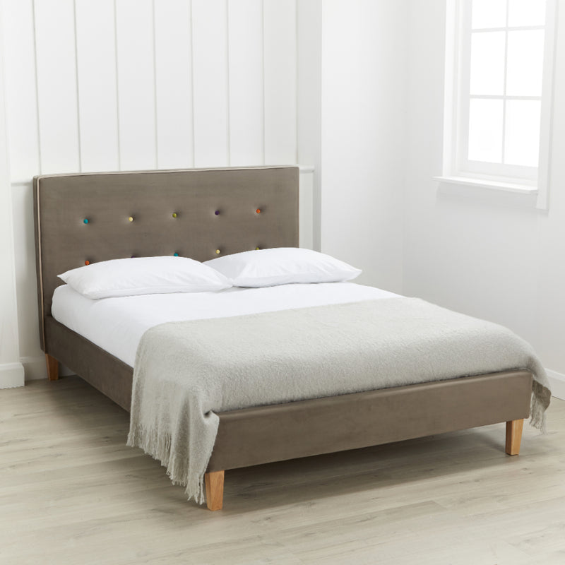 Camden Double Bed 4ft6 1.35m - Grey