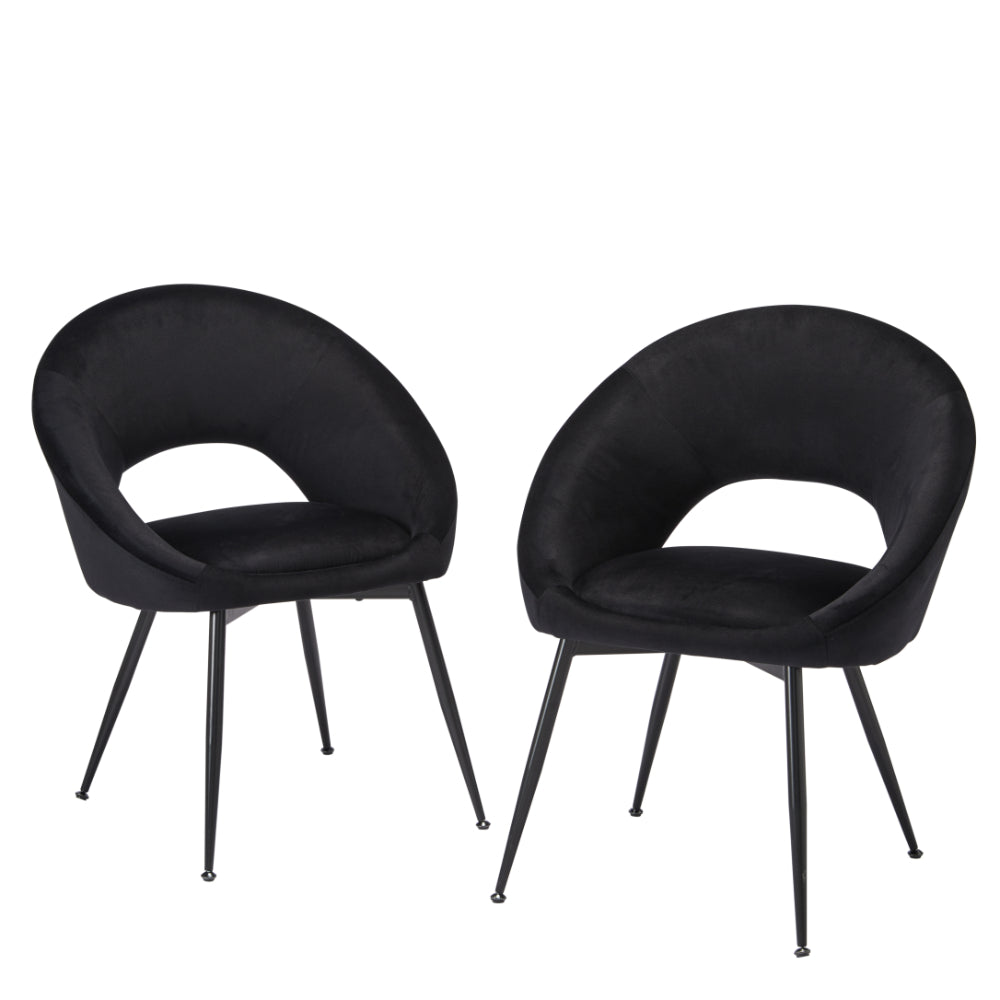 Lulu Dining Chairs Black Set of 2