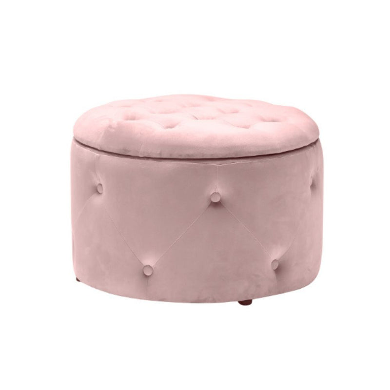 Cleo Storage Pouff - Pink