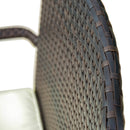 Outsunny 7PC Rattan Dining Set Patio Chair Glass Top Table Wicker Furniture