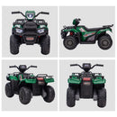 HOMCOM 12V Electric Quad Bike for Kids w/ LED Headlights, Music - Green