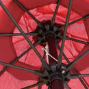 Outsunny 2.7M Patio Umbrella Outdoor Sunshade Canopy w/ Tilt and Crank Wine Red