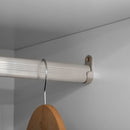 HOMCOM 2 Door Wardrobe White Wardrobe with Drawers and Hanging Rod for Bedroom