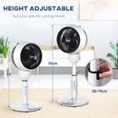 HOMCOM 28 Inch Height Adjustable Air Circulator Fan 70° Oscillating 9 Setting