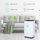 HOMCOM 16L/Day Portable Quiet Dehumidifier for Home, Electric Air De-Humidifier