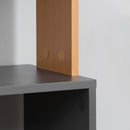 HOMCOM 5-Tier Bookshelf Freestanding Bookcase Storage Shelves Study, Dark Grey