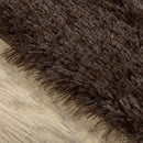 HOMCOM Brown Fluffy Area Rug Shaggy Carpet for Living Room, Bedroom, 90x150cm